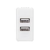 Original USB socket system x2 white 1 module 2.1A